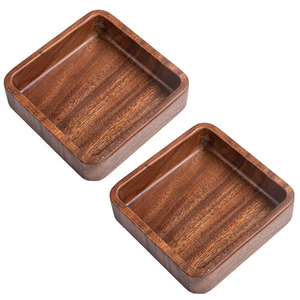 Eco-Friendly wood square bowl 2-Piece Set Fruit Vegetable Serving <b>Wedding</b> Handcrafted items and customized <b>packing</b> - Product Image 1