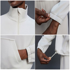 Wearpex – Nouveauté Automne : Sweat-shirts Polaires Femme, Tenues Décontractées, Pulls à Demi-Zip, Col Montant, Capuches à Quarts de Zip avec Poches - Product Image 5