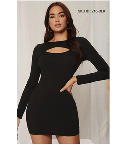 Robe trapèze noire unie à motifs floraux en polyester, coupe décontractée, confortable, matière extensible, robe de soirée, écologique - Product Image 1