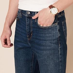 Pantalones Vaqueros Casuales de Tela Oxford Elástica de Corte Regular con Logotipo Personalizado, Pantalones Rotos Rectos para Hombre, Elásticos y Transpirables - Product Image 2