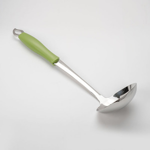 JAYA MATA JM192 Stainless Steel Cooking Ladle 12.8" Deep Bowl Soup <b>Scoop</b> with ABS Handle for Kitchen Food Serving - Product Image 2