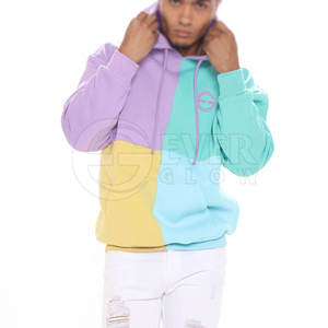 Sudadera con Capucha Casual para Hombre, Diseño Color Block, Teñido Liso, Transpirable, Ligera para Invierno, Mangas Largas, Personalizable - Product Image 1