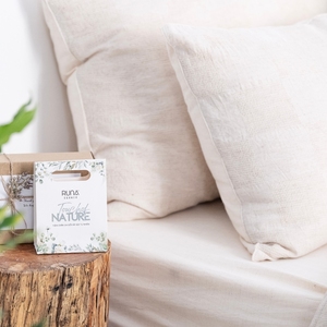 Juego de Ropa de Cama de Lino y Algodón de Primera Calidad, Antialérgico, 4 Piezas, 2 Fundas de Almohada, Funda Nórdica, Sábana Ajustable, para Todas las Temporadas - Product Image 3