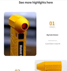 Mini Ventilador Turbo Portátil F025, Sin Aspas, Alta Velocidad, 80,000 RPM, Secador de Pelo Turbo y Soplador de Aire para Auto - Product Image 4