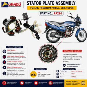 Conjunto de placa de bobina de estator LML Freedom Prima Toper, calidad de exportación para repuestos de motocicletas en India, Orado - Product Image 3