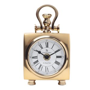 Handcrafted Chrono Cube Table <b>Clock</b> Non Ticking Analog Desk <b>Clock</b> Battery Operated Gold Finish Decorative <b>Clock</b> for Home Office - Product Image 6