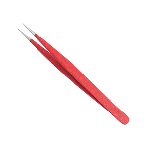 Factory Prices <b>Precision</b> Stainless Steel Eyelash Tweezers Red Smooth Tip Professional Makeup <b>Tool</b> with Different Styles - Product Image 1
