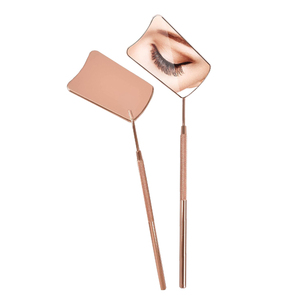 Professional Rose Gold <b>Square</b> Hand Held Eyelash <b>Mirror</b> for Lashes Beauty Tool Custom Branding Lash <b>Mirror</b> - Product Image 1