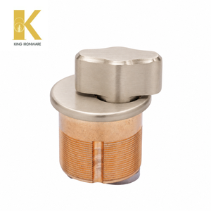 Serrure de porte à cylindre avec bouton rotatif ou option ADA, en acier inoxydable satiné ou laiton, 25 mm, pour la sécurité des portes de bâtiments commerciaux - Product Image 5