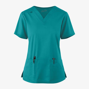 Vente en gros OEM – Blouses d'infirmière personnalisées de haute qualité, unies, à deux poches, en polyester et coton épais pour femmes - Product Image 2