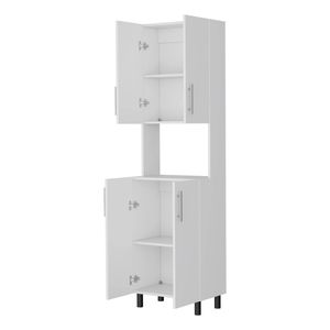 Mobile da Cucina Bianco Doppio con Dispensa Aperta - Product Image 4