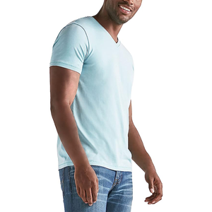 <b>100</b>% Cotton Plain T-Shirt for Men Custom Label Knitted Fabric with <b>Polyester</b> 200gsm <b>Yarn</b> Custom Cotton - Product Image 2