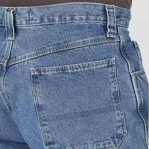 Men's Mid Waist Solid Color Denim Bermuda Shorts <b>Button</b> <b>Fly</b> Casual Ripped Breathable Silk Screen Printed Quick Dry Windproof - Product Image 4