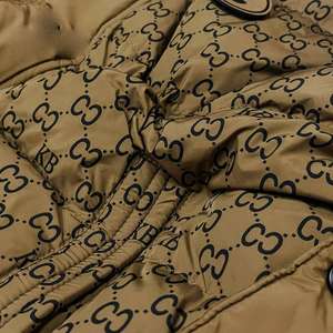 Veste matelassée avec logo appliqué, faible MOQ, style lettres imprimées, veste d'hiver à capuche, coupe-vent, veste d'extérieur, doudoune - Product Image 3