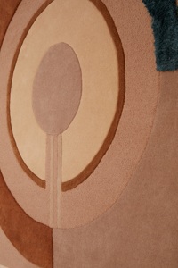 Alfombra de Lujo Sunset Soiree, Geométrica, de Lana de Nueva Zelanda Premium, de Pelo Alto, Gruesa, Suave, Duradera, Moderna, Antidesgarro, para Área de Estancia y Oración - Product Image 3