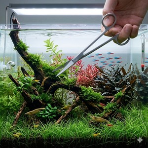 Tijeras para Cortar Plantas Acuáticas de 10 Pulgadas, Acero Inoxidable, Herramienta de Poda para Acuarios, Suministro OEM - Product Image 1