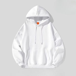Men's hooded sweatshirt autumn and winter Y2K retro <b>soft</b> adult solid color autumn and winter street casual basic sweatshirt - Product Image 5