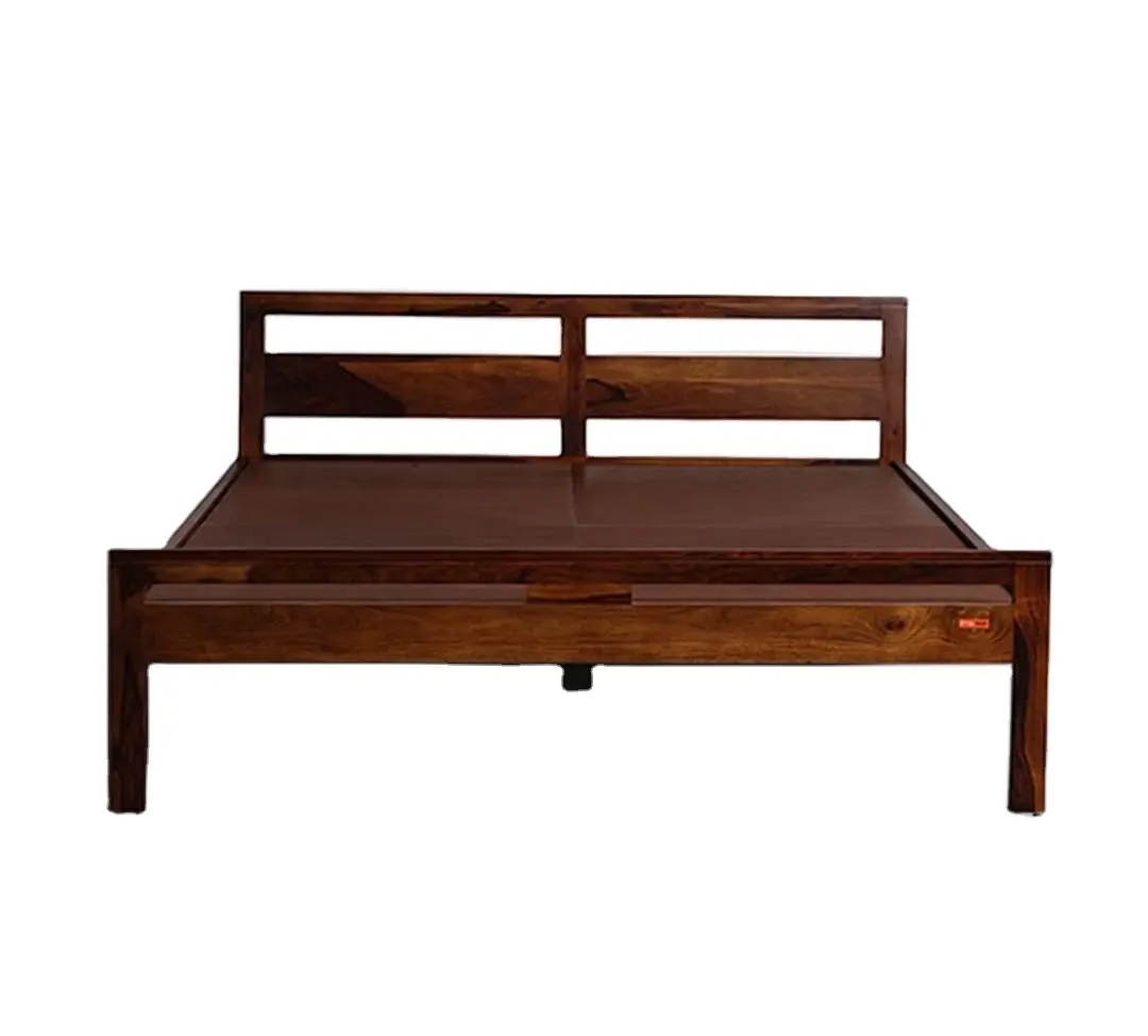 Vintage Designer Retro Wooden Bed Designs Solid Wood For Living Room Customized Collection Furniture OEM ODM Available
