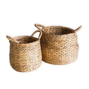 Panier de rangement bohème en jacinthe d'eau, fait main, vente en gros, écologique, fabriqué au Vietnam - Product Image 2