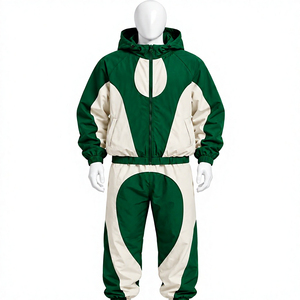 Ensemble de survêtement léger pour homme avec logo de marque personnalisé, coupe-vent en nylon à séchage rapide, ensemble de sport deux pièces pour la salle de sport - Product Image 4