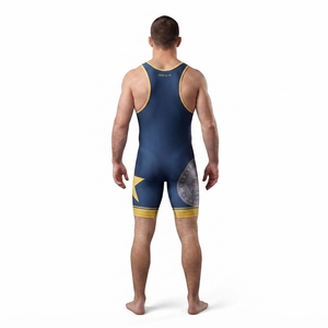 Combinaison de lutte personnalisée pour hommes en spandex sublimé, design universitaire en lycra pour les athlètes professionnels des clubs, Dhirk Sports - Product Image 2