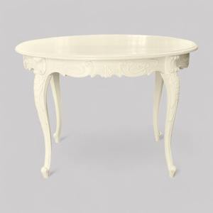 Table basse sculptée au design classique avec structure en teck pour la décoration de la maison - Product Image 1