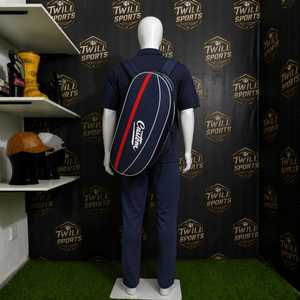 Custom <b>Navy</b> Blue Luxury Sport Duffle <b>Bag</b> with Red Stripe Zipper Closure Waterproof Large Capacity Durable Canvas Material - Product Image 5