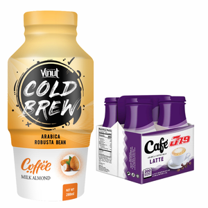 VINUT 280ml Cold Brew Arabica & Robusta-Sans OGM, sans produits laitiers, sans gluten, marque privée, prix d'usine, OEM/ODM, échantillon gratuit - Product Image 1