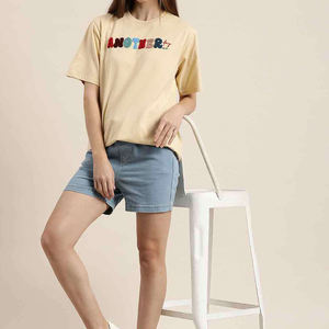 Camisetas Bordadas para Mujer OEM, Proveedor de Fábrica, Camiseta de Algodón Bordada para Fabricación al por Mayor - Product Image 1