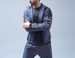 Custom Logo Printed Autumn Waterproof Lightweight Nylon <b>Wind</b> <b>Breaker</b> Men Track Suits Side Stripe Outdoor Tracksuit Set - Product Image 5