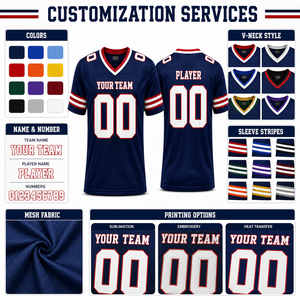Maillot de football américain personnalisé pour université, respirant, séchage rapide, uniforme de match d'équipe avec nom, numéro et logo personnalisés - Product Image 3