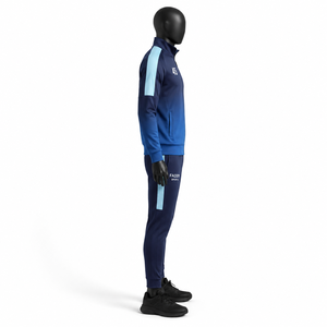 Ensemble de survêtement deux pièces slim fit pour homme avec logo personnalisé, tenue de jogging, vêtements de sport athlétiques, uniforme de gym, ensemble d'entraînement - Product Image 3