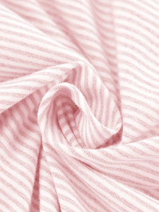 Women Striped Summer Casual Daily Wear 2 Piece Pajama Set Short Sleeve Crew Neck Tee Side Split Shorts for Wear - Product Image 4