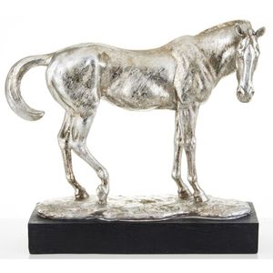 Pièce d'ameublement contemporaine en aluminium moulé en forme de cheval pour un style intérieur moderne, avec une texture raffinée et une structure solide - Product Image 1