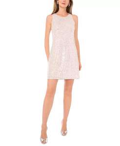 Robe à col rond sans manches pailletée pour femmes | Vince Camuto - Product Image 3