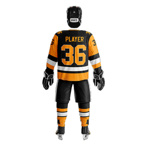 Nouvelle tenue de hockey sur glace personnalisée 100% polyester respirante pour adultes, usage d'équipe, vêtements de sport de haute qualité, couleur unie, sur mesure - Product Image 2