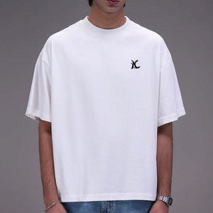 Camiseta de Alta Calidad con Corte Cuadrado para Hombre, Oversize, Cuello Redondo, Ropa Urbana, Fabricación con Logotipo Personalizado - Product Image 2
