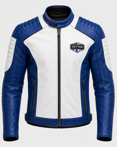 High Quality Custom Men's Genuine Leather <b>Racer</b> Motorcycle <b>Jacket</b> Windproof Flame-Retardant CE Protection Outdoor Fashion - Product Image 5