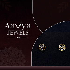 Boucles d'oreilles en diamant de laboratoire 0,12 carat, design spécial pour la Journée de la Femme, clarté VVS-VS, certifiées HRD, or massif 9 carats, taille brillant - Product Image 2