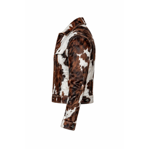 Chaqueta de Cuero Vacuno Estilo Bomber para Hombre, Diseño Clásico de Motociclista, Cierre Asimétrico, Casual, Personalizable, Transpirable y Ecológica - Product Image 2