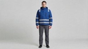 Chaqueta de Trabajo Resistente al Agua de Alta Visibilidad con Capucha Reflectante, Ropa de Trabajo para Exteriores, Proveedor de Uniformes Personalizados - Product Image 6