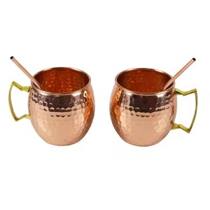 Mug en cuivre robuste pour Moscow Mule, tasse à boisson de qualité supérieure, idéal pour les bars, les cuisines, les restaurants et les boissons. - Product Image 3