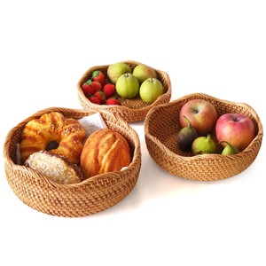 Panier à pain en rotin artisanal en gros - Rangement tissé naturel |   Moradabad - Product Image 1