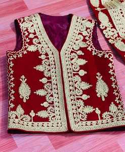 เสื้อกั๊ก Afghani สำหรับผู้ชายเสื้อโค้ทแบบปักลายสำหรับผู้ชายเสื้อผ้าแนวชนเผ่าขนาดมาตรฐานส่งออกคุณภาพเยี่ยม - Product Image 3