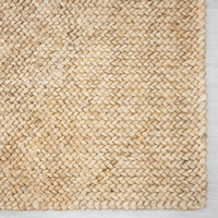 Tapis en jute fin à poils ras, fait main, moderne, écologique, antibactérien, antidérapant, adapté aux animaux domestiques, à motif original, tissé à la main pour