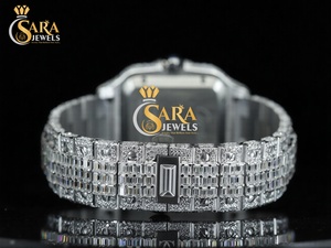 Reloj de Lujo Estilo Hip Hop con Incrustaciones de Diamantes VVS Moissanite, Acero Inoxidable, Regalo Premium para San Valentín - Product Image 2