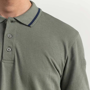 Men's Cotton Polo <b>Shirt</b> Short Sleeve <b>Collared</b> <b>T</b> <b>Shirt</b> Breathable Knitted Casual Wear Custom Logo - Product Image 3