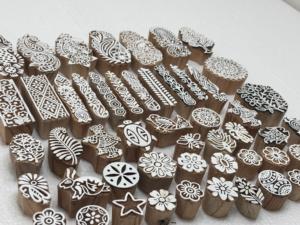 ชุดบล็อกไม้แกะสลักทำมือ พร้อมตราประทับงานฝีมือแบบดั้งเดิมสำหรับงานสิ่งทอและศิลปะเฮนน่า - Product Image 3