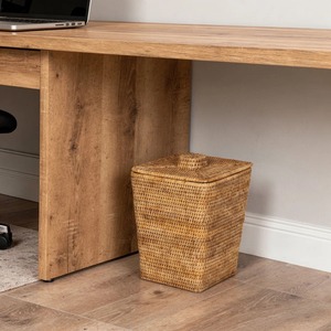 <b>Square</b> Waste <b>Basket</b> and Trash Bin with Lid Handmade Storage <b>Basket</b> Wholesale eco-friendly Made in Viet Nam - Product Image 5