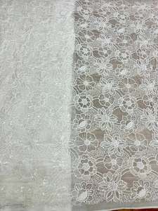 Tela de bordado SQ, tela de lentejuelas, tela de bordado, tela de tul con cuentas, tela de encaje, textiles al por mayor, compradores de prendas de vestir - Product Image 3